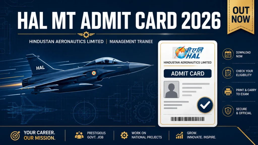 HAL MT Admit Card 2026 download hall ticket