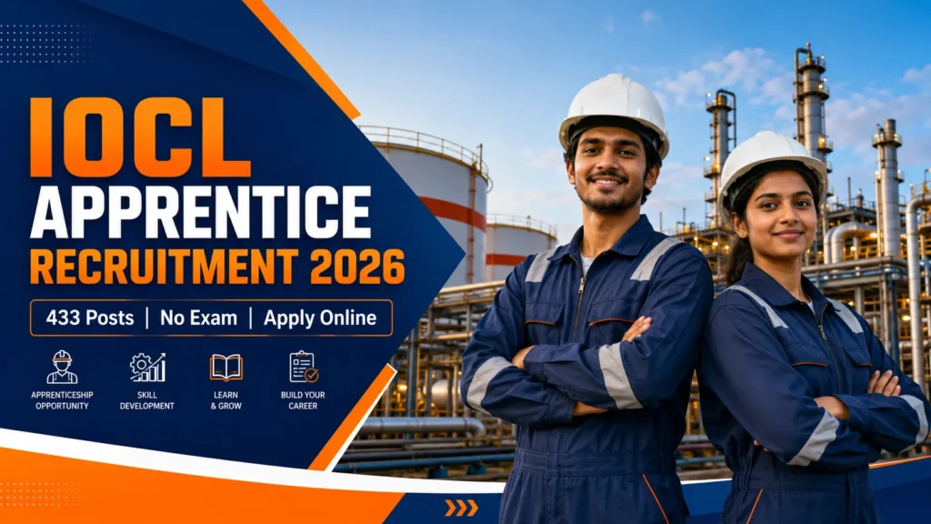 IOCL Apprentice Recruitment 2026 notification for 433 Trade, Technician and Graduate Apprentice posts, apply online