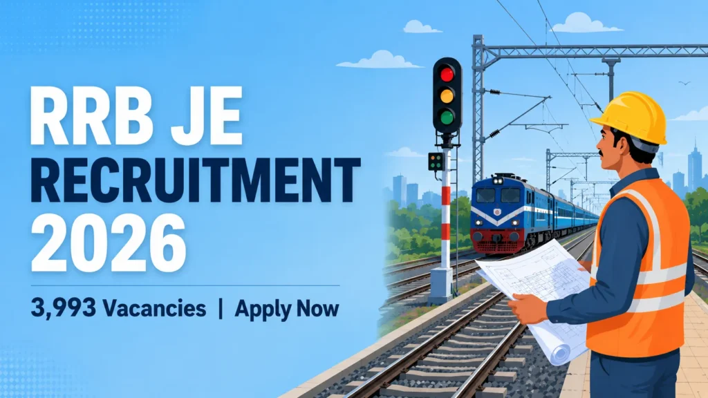 RRB JE Recruitment 2026 notification for 3993 Junior Engineer vacancies, apply online